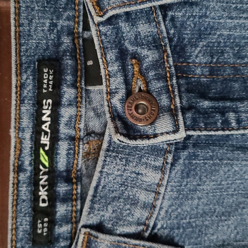 DKNY Cuffed and Cropped blue jeans
